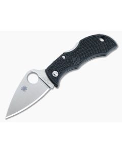 Spyderco Manbug Lightweight Black FRN Handles Plain VG10 Leaf Blade MBKLFP - SP-MBKLFP 1