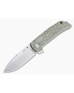 MKM Mikita x Terzuola Maximo Stonewashed M390 Green Micarta Frame Lock Flipper MM-GCT - MKM-MM-GCT 1