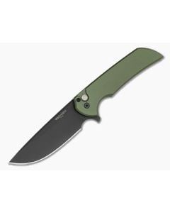 Protech Mordax Green Anodized Aluminum MagnaCut DLC Black Button Lock Flipper (3.50" Blade) MX103-LTD GREEN - PT-MX103-LTD-GREEN 1