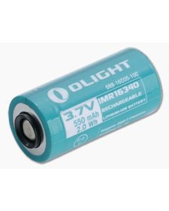 Olight RCR123A 550mAh 3.7V Protected 16340 Lithium Ion (Li-ion) Button Top Battery - OL-ORB-16C05-10C 1