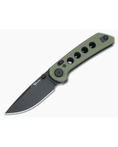Reate PL-XT Pivot Lock Green Micarta Black PVD Nitro-V - RK-PL-XT-GRN-PVD 1