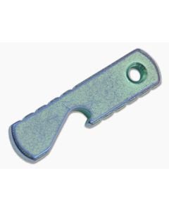 Qerim 37 Baby Hippo Titanium Bottle Opener Stonewashed Green Two-Tone Anodized 005 - QRM-005 1