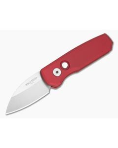 Protech Runt 5 Auto Red Handle Satin Magnacut Wharncliffe - PT-R5300-LTD-RED 1