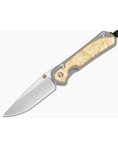 Chris Reeve Small Sebenza 31 Box Elder Wood Stonewash MagnaCut Folding Knife (2.99" Blade) S31-1108-016 - CRK-S31-1108-016 1