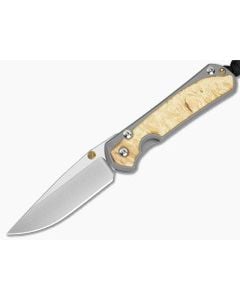 Chris Reeve Small Sebenza 31 Box Elder Wood Stonewash MagnaCut Folding Knife (2.99" Blade) S31-1108-018 - CRK-S31-1108-018 1
