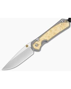 Chris Reeve Small Sebenza 31 Box Elder Wood Stonewash MagnaCut Folding Knife (2.99" Blade) S31-1108-021 - CRK-S31-1108-021 1