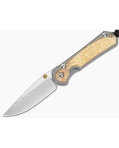 Chris Reeve Small Sebenza 31 Box Elder Wood Stonewash MagnaCut Folding Knife (2.99" Blade) S31-1108-022 - CRK-S31-1108-022 1