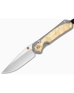 Chris Reeve Small Sebenza 31 Box Elder Wood Stonewash MagnaCut Folding Knife (2.99" Blade) S31-1108-023 - CRK-S31-1108-023 1