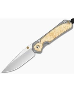 Chris Reeve Small Sebenza 31 Box Elder Wood Stonewash MagnaCut Folding Knife (2.99" Blade) S31-1108-024 - CRK-S31-1108-024 1