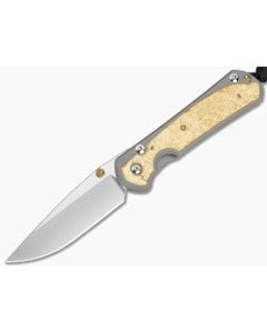 Chris Reeve Small Sebenza 31 Box Elder Wood Stonewash MagnaCut Folding Knife (2.99" Blade) S31-1108-025 - CRK-S31-1108-025 1
