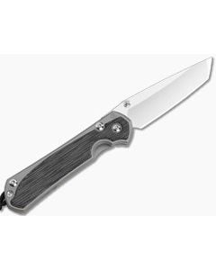 Chris Reeve Small Sebenza 31 Left Hand Tanto Black Micarta Glass Blasted - CRK-S31-1233 1