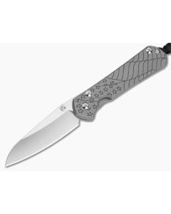 Chris Reeve Small Sebenza 31 Insingo Forever Flag Glass Blasted Titanium MagnaCut Folding Knife (2.94" Blade) S31-1508 - CRK-S31-1508 1