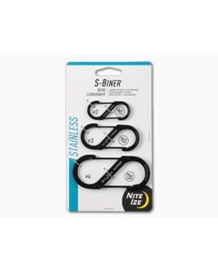 Nite Ize S-Biner Stainless Black Carabiners (3 Pack) - NI-SB234-03-01 1