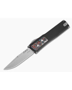 Axial Shift V3 Clip Point Black Aluminum Nebula FatCarbon Inlay MagnaCut Stonewash OTF Automatic Knife (3.40" Blade) - AXL-SHIFT-48 1