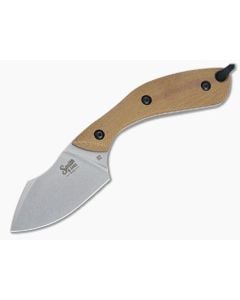 Smith & Sons Apex Stonewashed D2 Natural Micarta Multi Purpose Fixed Blade SM034101 - SS-SM034101 1