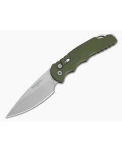 Protech Tactical Response 4 Green Aluminum MagnaMax Stonewash Automatic Knife (4.00" Blade) T4101-MM-GREEN - PT-T4101-MM-GREEN 1