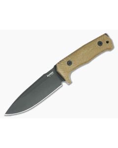LionSteel T5 Black PVD Natural Canvas Micarta - LS-T5-B-CVN 1