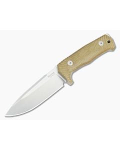 LionSteel T5 Satin Natural Canvas Micarta - LS-T5-CVN 1