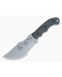 TOPS Tom Brown Tracker #3 Black Micarta Handle Tumbled 154CM Stainless Steel TBT-031 - TP-TBT-031 1