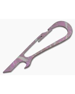 SK Knives Large DeCAPitator Pink/Grey Anodized Titanium Bottle Opener - CU-TIDCP30 1