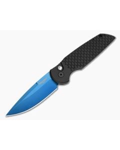 Protech Tactical Response 3 X1 Black Fish Scale Aluminum 154CM Sapphire Blue PVD Automatic Knife (3.50" Blade) TR-3-X1-SB - PT-TR-3-X1-SB 1