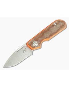 Liong Mah Design Traveler Spear Point Natural Micarta M390 Slip Joint - LMD-TRAVELER-SP-NM 1