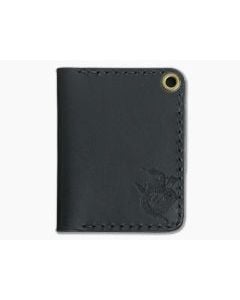 Hitch & Timber Trucker's Hitch Black Leather Fold-Over EDC Utility Wallet - HT-TRUCKERSHITCH-BK 1