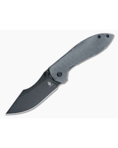 Kizer Vanguard Kmaxrom Pelican Mini Black Stonewashed N690 Black Micarta Liner Lock Folder V4548N1 - KC-V4548N1 1