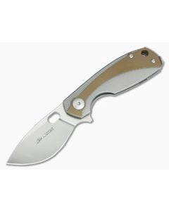 Viper Lille Satin M390 Titanium Liner Lock Flipper Bronze Anodized Overlay V5962TIBR - VK-V5962TIBR 1