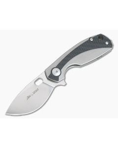Viper Lille Satin M390 Titanium Liner Lock Flipper Carbon Fiber Overlay V5962TIFC - VK-V5962TIFC 1