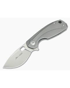 Viper Lille Satin M390 Titanium Liner Lock Flipper Bead Blast Overlay V5962TITI - VK-V5962TITI 1