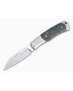 Viper Hug Thiel Design Satin M390 Two Bolsters Dark Matter Blue Carbon Fiber Slip Joint Knife V5994FCB - VK-V5994FCB 1