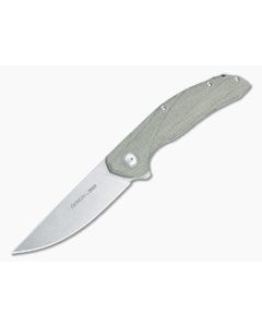 Viper x Anso Orso 2 Flipper Stonewashed LO-QPM 20-4 Green Micarta Titanium Folder V5998CG - VK-V5998CG 1