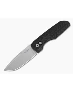 Protech Vero Synapse 2 Black Herringbone Aluminum MagnaMax Stonewash Automatic Knife (3.50" Blade) VERO2105-MM - PT-VERO2105-MM 1