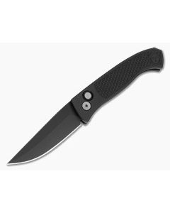 Protech Brend Classic Black Diamond Textured Aluminum MagnaCut Black DLC Automatic Knife (3.35" Blade) WB1106 - PT-WB1106 1