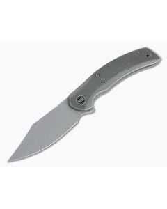 WE Knives Snick Gray Stonewashed 20CV Dark Green Micarta Inlaid Nested Frame Lock Flipper WE19022F-5 - WE-WE19022F-5 1