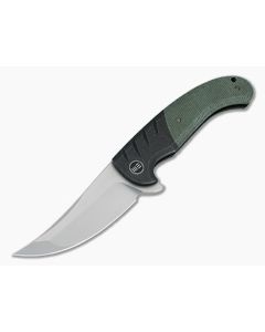 WE Knives x Ochs Curvaceous Blasted 20CV Green Micarta Black Titanium Flipper WE20012-2 - WE-WE20012-2 1