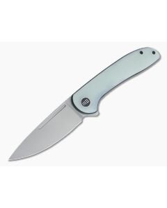 WE Knives Saakshi Stonewashed 20CV Natural G10 Liner Lock Flipper WE20020C-4 - WE-WE20020C-4 1