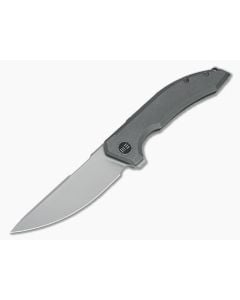 WE Knives Quixotic Blasted 20CV Stonewashed Gray Titanium Flipper WE21016-1 - WE-WE21016-1 1