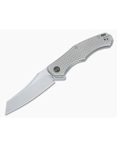 WE Knives RekkeR Frame Lock Flipper Polished Bead Blast Titanium Handle WE22010G-2 - WE-WE22010G-2 1