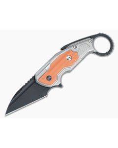 WE Knives Yardbird Orange G10 Black Blade Flipper WE22021-1 - WE-WE22021-1 1