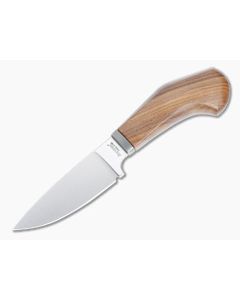 LionSteel Willy EDC Fixed Blade Santos Wood Handle Satin M390 Drop Point WL1-ST - LS-WL1-ST 1