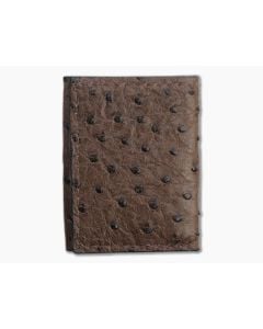 Yoder Leather Company Brown Ostrich Trifold Wallet - YLC-018 1