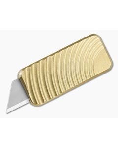 Rivery Zero V2 Original Pattern Brass Manual OTF Utility Knife (2.68" Closed) - RIV-ZV2-BRASS-OG2 1
