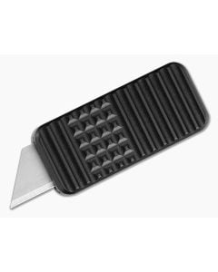 Rivery Zero V2 Gemstone Pattern Black Aluminum Manual OTF Utility Knife (2.68" Closed) - RIV-ZV2-OTF-GEM-6061-BLK 1
