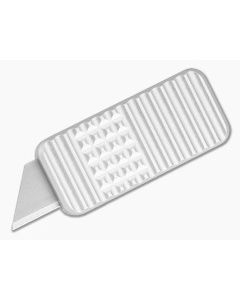 Rivery Zero V2 Gemstone Pattern Gray Aluminum Manual OTF Utility Knife (2.68" Closed) - RIV-ZV2-OTF-GEM-6061-GRY 1