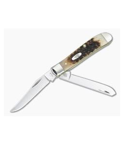 Case Mini Trapper Peach Seed Jig Amber Bone Slipjoint 00013 - CA-00013 1