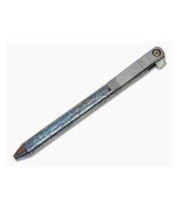 Maverick Customs Flipper Universal Pen Smooth Titanium Tesla Blue Finish Raw Titanium Flipper EDC Pen - MAV-003 1