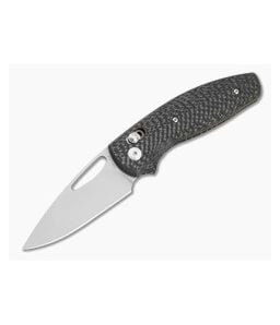 TRM Bulldog Rev B Carbon Fiber Lizard Skin 3D Contoured Magnacut Folding Knife (2.95") - TRM-007 1