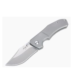 Boker Plus Jive Efros Satin D2 Titanium Frame Lock Folding Knife 01BO312 - BO-01BO312 1